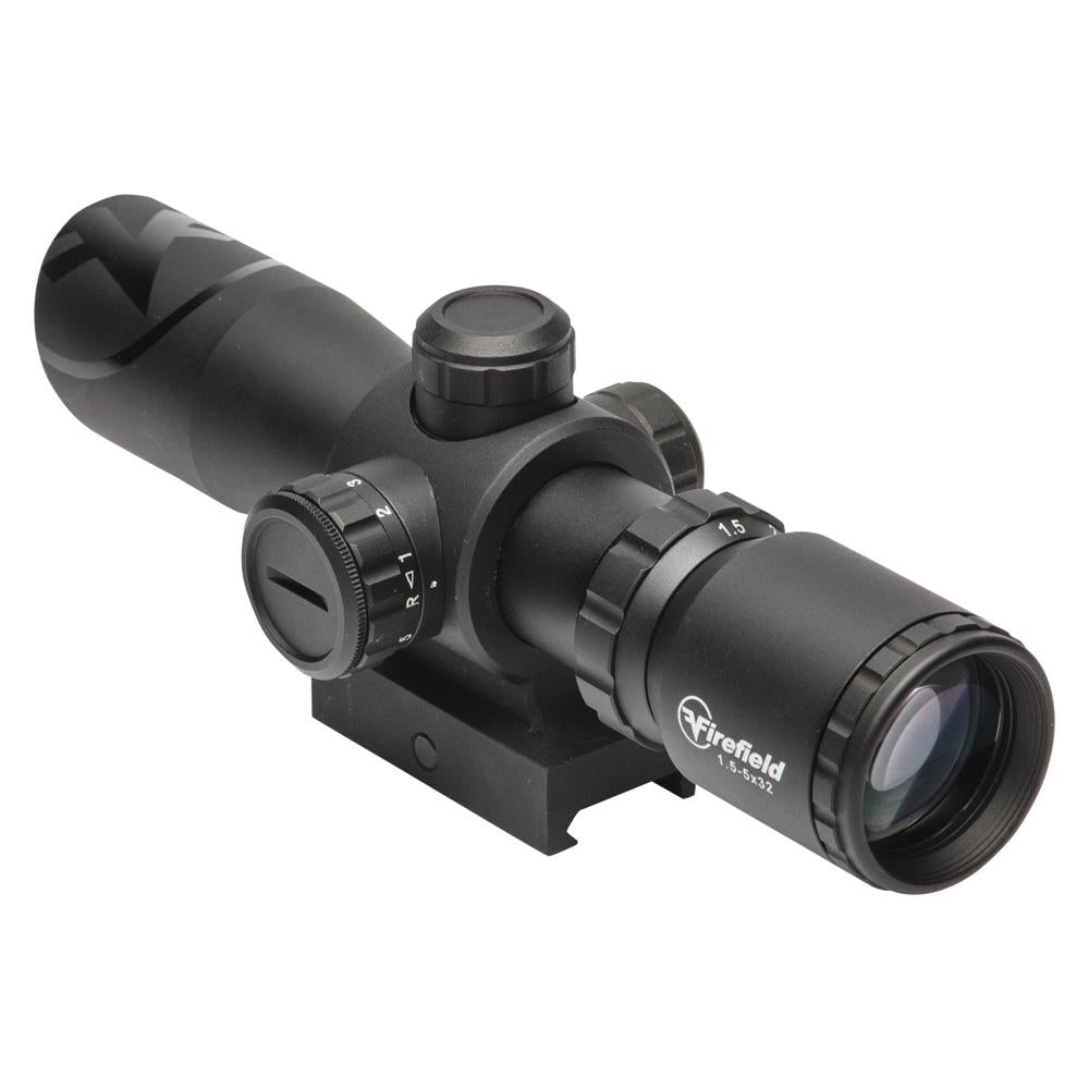 Sellmark Corporation Centerfire Scopes Sellmark Corporation Firefield Barrage Rifle Scope - 1.5-5x32 Illuminated Mil Dot Reticle Black Matte