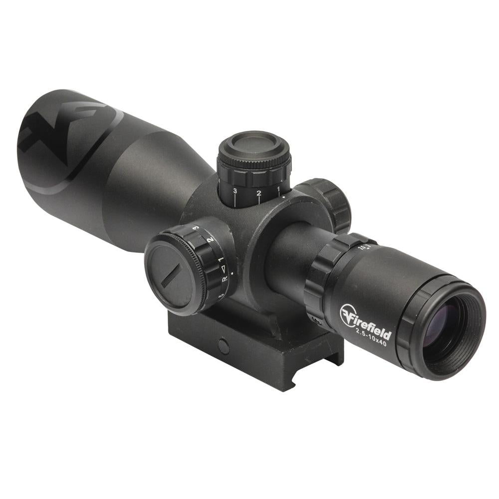 Sellmark Corporation Centerfire Scopes Sellmark Corporation Firefield Barrage Rifle Scope - 2.5-10x40mm Illuminated Mil-Dot Reticle Black Matte
