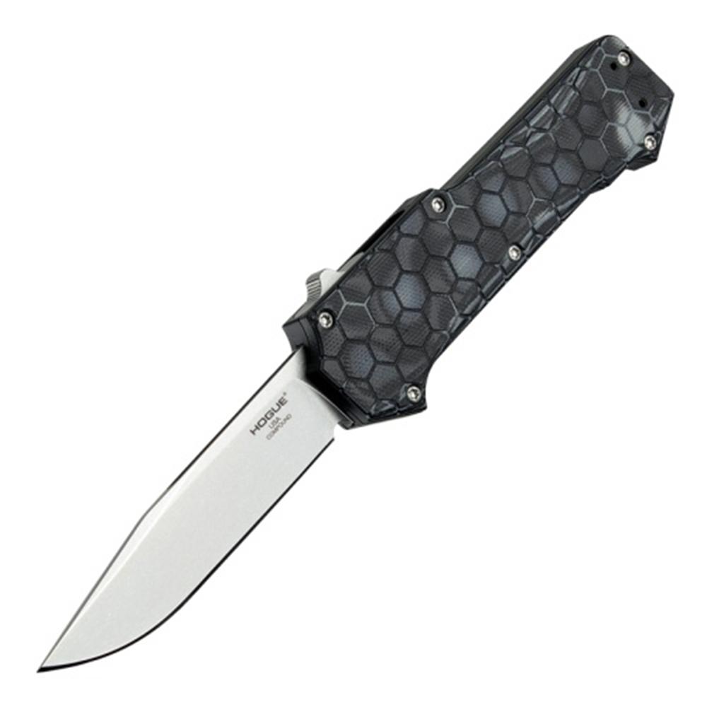 Hogue Knife Knives &amp; Edged Tools|Knives Hogue Knife Hogue Compound OTF Automatic Knife 3-1/2" Clip Point Blade G-Mascus Black