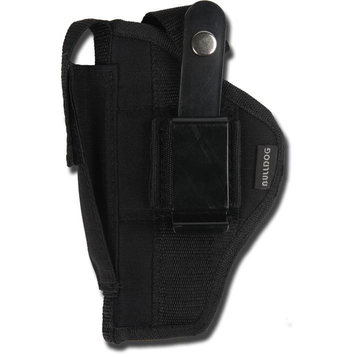Bulldog Cases Gun &amp; Magazine Combo Holsters Bulldog Cases Bulldog Extreme Handgun Holster with Belt Loop and Clip for Compact Autos with 3-4" Barrel and Oversized Mag Black Ambi