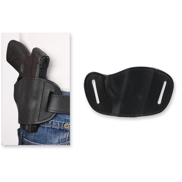 Bulldog Cases Gun Holsters Bulldog Cases Bulldog Molded Leather Belt Slide Holster for Most Small Frame Revolvers with 2-4" Barrels Black Right Hand