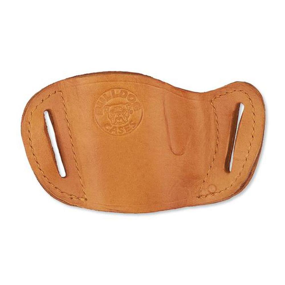 Bulldog Cases Gun Holsters Bulldog Cases Bulldog Molded Leather Belt Slide Holster for Most Large Frame Autos Tan Right Hand