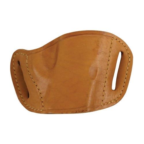 Bulldog Cases Gun Holsters Bulldog Cases Bulldog Molded Leather Belt Slide Holster for Most Medium Frame Autos Tan Right Hand