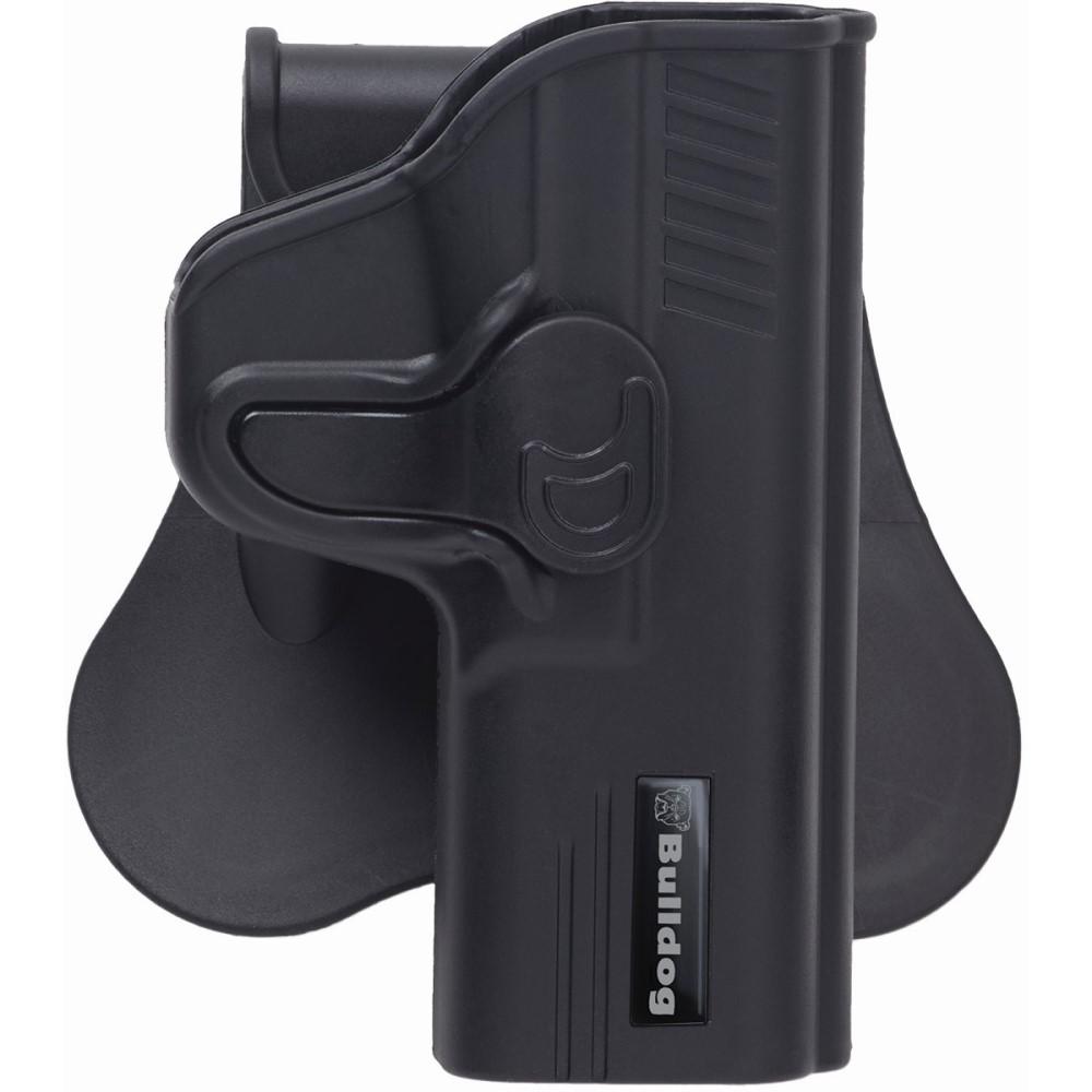 Bulldog Cases Gun Holsters Bulldog Cases Bulldog Rapid Release Polymer Holster with Paddle Fits Glock 43 Black Right Hand