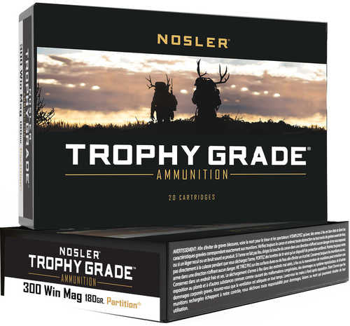 Nosler Trophy Grade 300 Win Mag 180 Grain Partition Tip