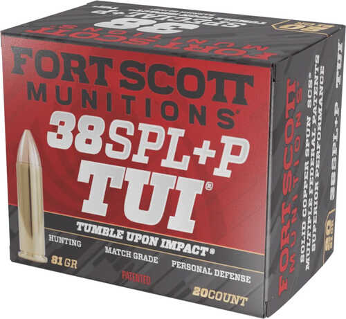 Fort Scott Munition 38 Spl Plus P Ammo – Exceptional Solid Copper Performance