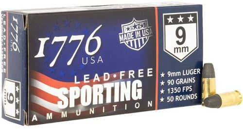 1776 USA Lead Free Sporting Pistol Ammo 9mm 90 Gr LFB – Eco-Friendly Performance