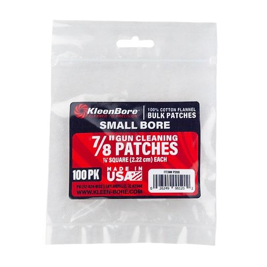 Kleen Bore Gun Cleaning Jags Patch Holders &amp; Patches Kleen Bore KleenBore Cotton Patches 7/8? Square Small Bore 100/ct