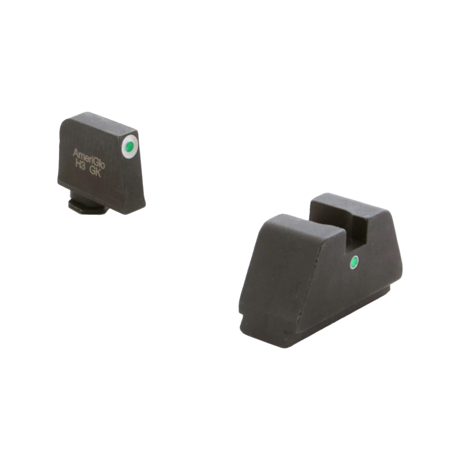 Ameriglo Night Sights Ameriglo Ameriglo 3XL Tall Green Tritium White Outline Front Tritium Dot Rear Glock