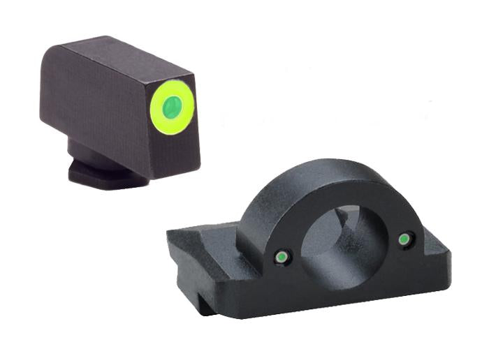 Ameriglo Night Sights Ameriglo Ameriglo Ghost Ring Night Sight Set for Glock Models 17.19.26 - Green Outline