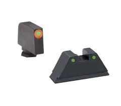 Ameriglo Suppressor Height Sights Ameriglo Green Tritium Round Outline Orange .315/black .394 for Glock TallSuppressor