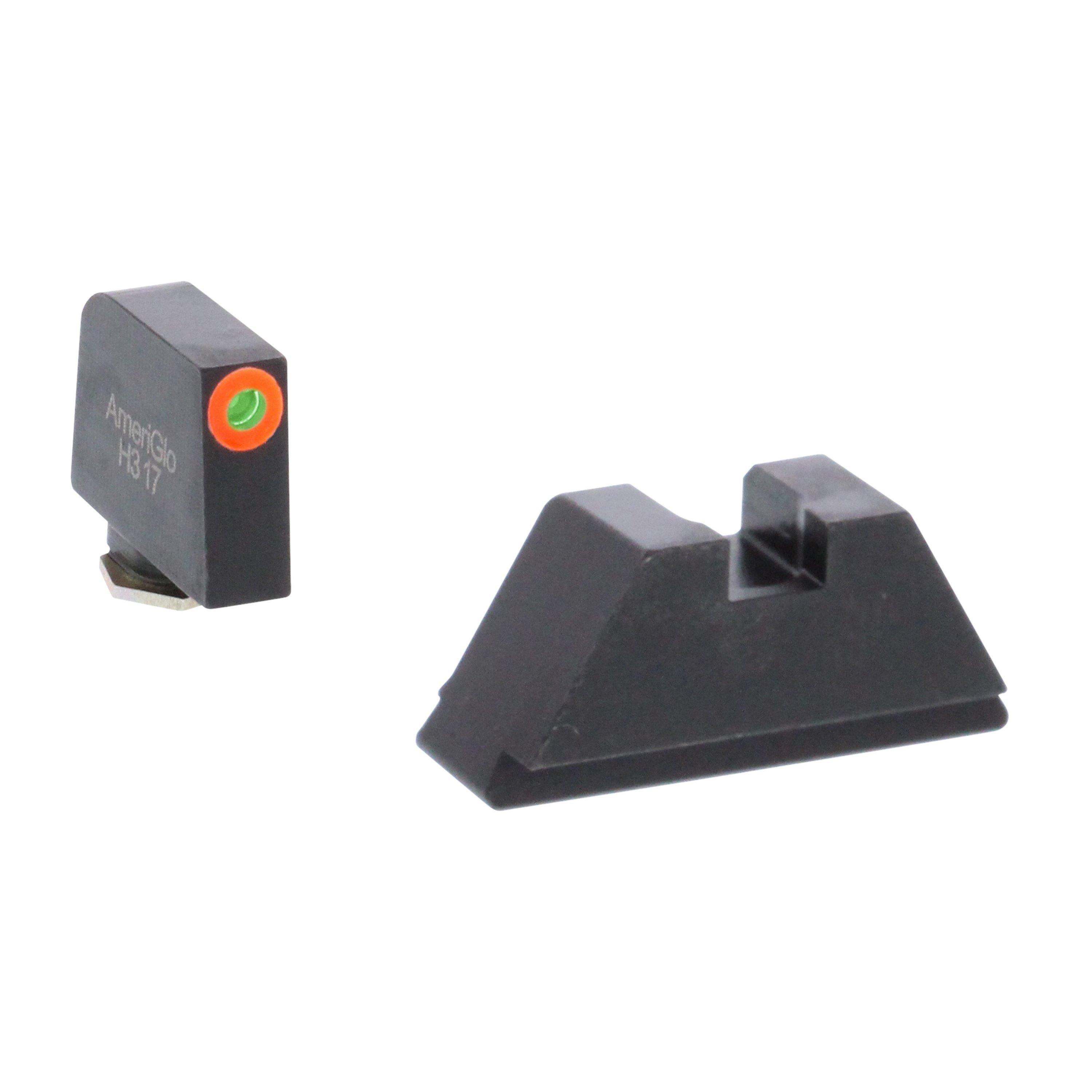 Ameriglo Suppressor Height Sights Ameriglo Ameriglo Glock XL Tall Suppressor/Optic Height Set (All except 42-43) - Green Tritium w Orange Outline Front / Black Rear
