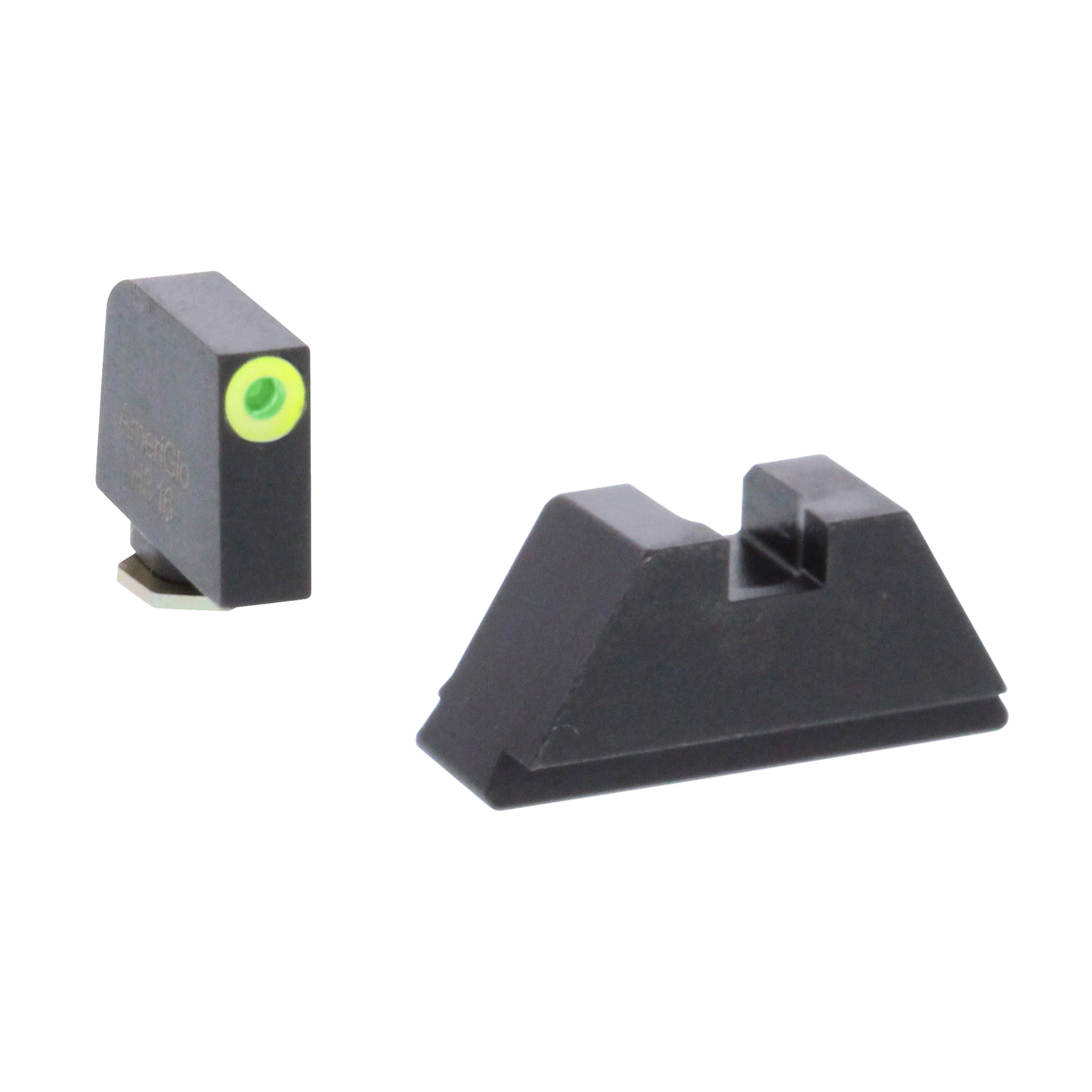 Ameriglo Suppressor Height Sights Ameriglo Ameriglo Glock XL Tall Suppressor/Optic Height Set (All except 42-43) - Green Tritium w Lumigreen Outline Front / Black Rear