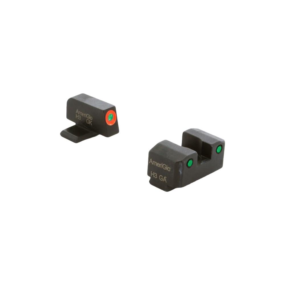 Ameriglo Night Sights Ameriglo Ameriglo Trooper Tritium Handgun Sight Set for Springfield XD Green Rear Green with Orange Front