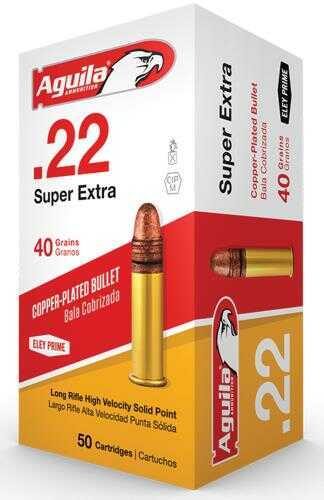 Aguila Super Extra High Velocity 22 LR Ammo - Exceptional Accuracy with Copper-Plated Bullets