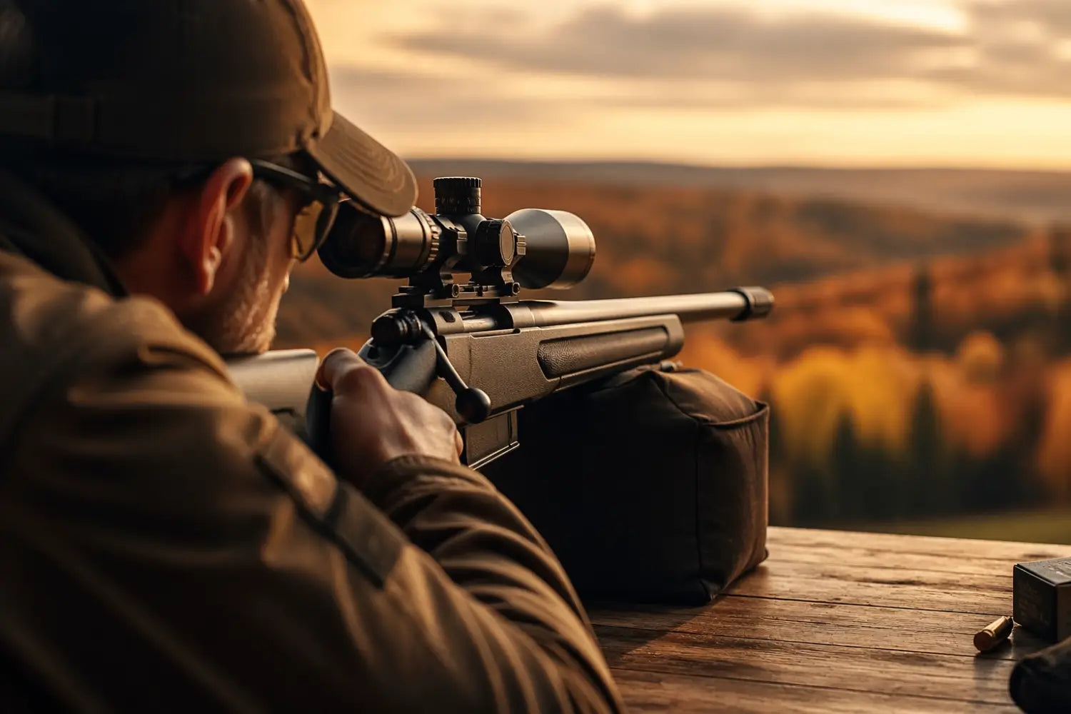 A marksman focuses at an outdoor shooting range, illustrating spiritual discipline and precision.