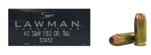 CCI Speer Lawman 40 S&W Ammunition – 180 Grain Full Metal Jacket