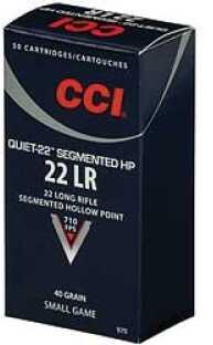 CCI 22 Long Rifle 50 Rounds Ammunition - 75 Percent Noise Reduction with Excellent Accuracy