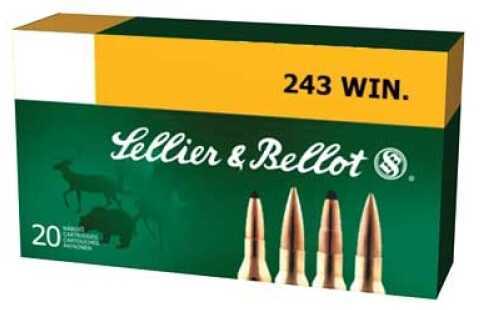 243 Win Sellier and Bellot 100Gr Soft Point Ammo 20 Rounds