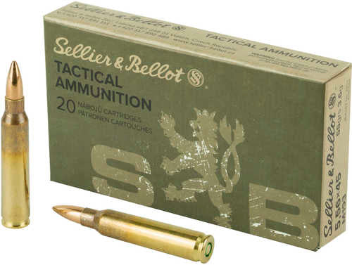 5.56 NATO 55Gr FMJ Ammo, Sellier and Bellot, 20 Rounds