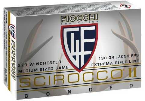 Fiocchi 270 Winchester 130 Grain Polymer Tip Ammo, 20 Rounds