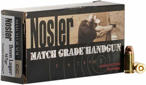 Nosler 9mm Luger 147 Grain Jacketed Hollow Point – Match Grade Precision Performance
