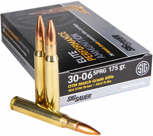 Sig Sauer 30-06 Springfield 175 Grain Open Tip Match Ammunition, 20 Rounds