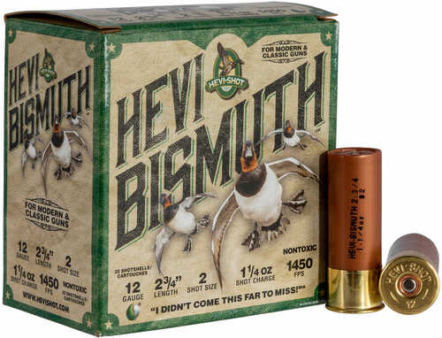 12 Gauge Hevi-Shot Environ 2 3 4 Inch 1 1 4 Oz 25 Rounds