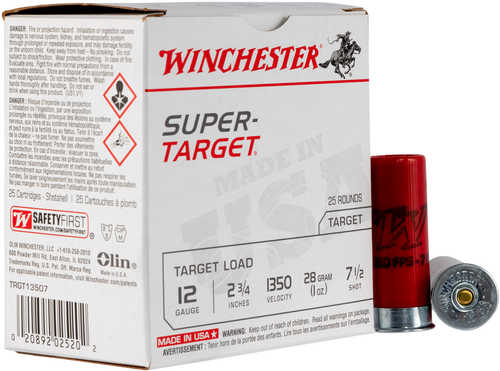 Winchester 12 Gauge 25 Rounds Target Shotgun Ammo 1 Oz