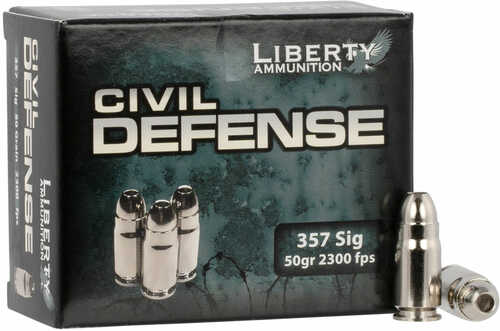 Liberty Ammunition Civil Defense 357 Sig 50 Gr Hollow Point – Lead-Free and California Compliant