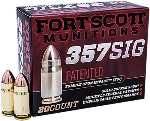 Fort Scott Munitions 357Sig 095 SCV Tumble Upon Impact – Match Grade Self-Defense Ammo