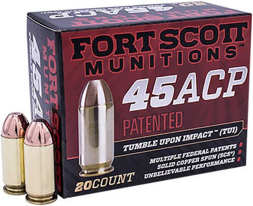 Fort Scott Munitions TUI 45 ACP – Match Grade Solid Copper Spun Ammo