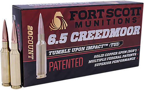 6.5 Grendel 123 Grain Solid Copper Ammo Fort Scott 20 Rounds