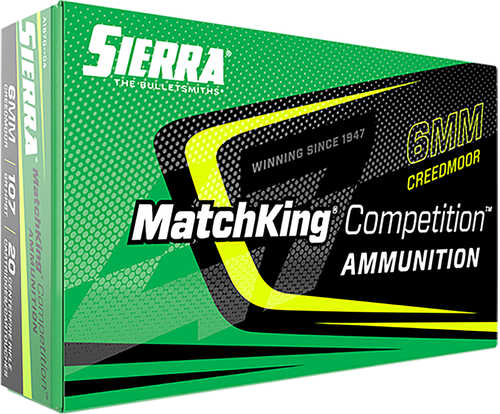 Sierra 6mm Creedmoor 107 HPBT MatchKing Ammo - 20 Rounds