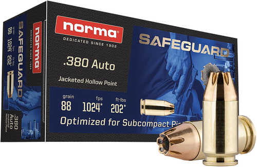 Norma Safeguard 380 ACP – Reliable Jacketed Hollow Point Performance