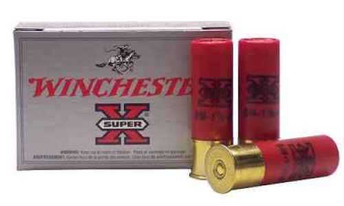 A box of Winchester 12 Gauge Ammo 10 Rounds 3In 7/8 Oz Lead Shot, with three red shells—two upright and one on its side—displayed in front of the box. Brand: Winchester.