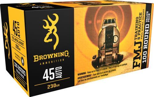 Browning 45 ACP 100 Rounds Ammunition – 230 Grain Full Metal Jacket