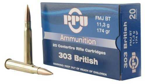 Prvi Partizan 303 British 174 Grain FMJ Ammo, 20 Rounds