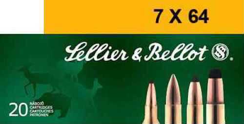 Sellier and Bellot 7X64mm 139 Grain Soft Point Ammo, 20 Rounds