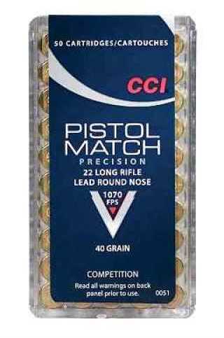 CCI 22 Long Rifle 50 Rounds Ammunition - Reliable 40 Grain Soft Point Performance