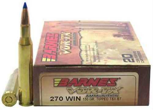 Barnes 270 Winchester 130 Grain Tipped TSX Boattail Ammo 20 Rounds
