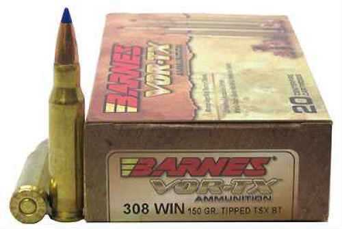 Barnes .308 Winchester 150 Grain Tipped TSX Ammo - 20 Rounds