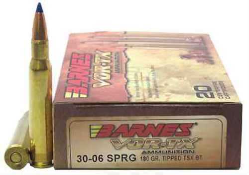 30-06 Springfield Barnes Tipped TSX 180Gr Ammo 20 Rounds