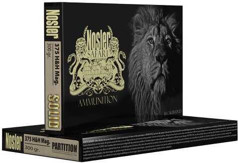 Nosler 300 Grain Partition 375 H&H Magnum Ammo 20 Rounds