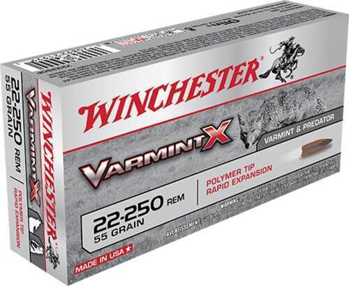 Winchester 22-250 Ammo 55 Grain Polymer Tip 20 Rounds