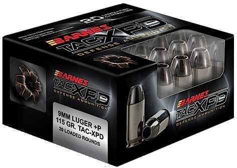 Barnes Tac-XP 9mm 115 Grain Hollow Point – Precision Performance with 20 Rounds