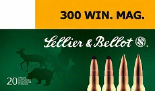 Sellier & Bellot 300 Win Mag 180 Grain Soft Point Ammo, 20 Rounds