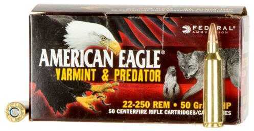Federal 22-250 Remington 50 Grain JHP Ammo 50 Rounds