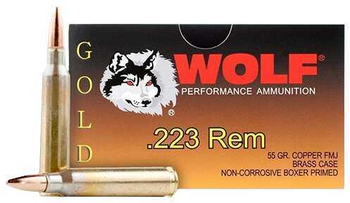 Wolf Gold 223 Remington 55 Grain FMJ Ammo 20 Rounds