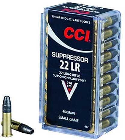 CCI 22 Long Rifle 45 Grain Hollow Point Ammunition - Subsonic Performance for Quiet Shooting